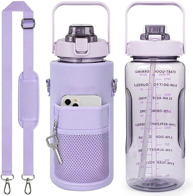 Half Gallon Water Bottle with Sleeve,