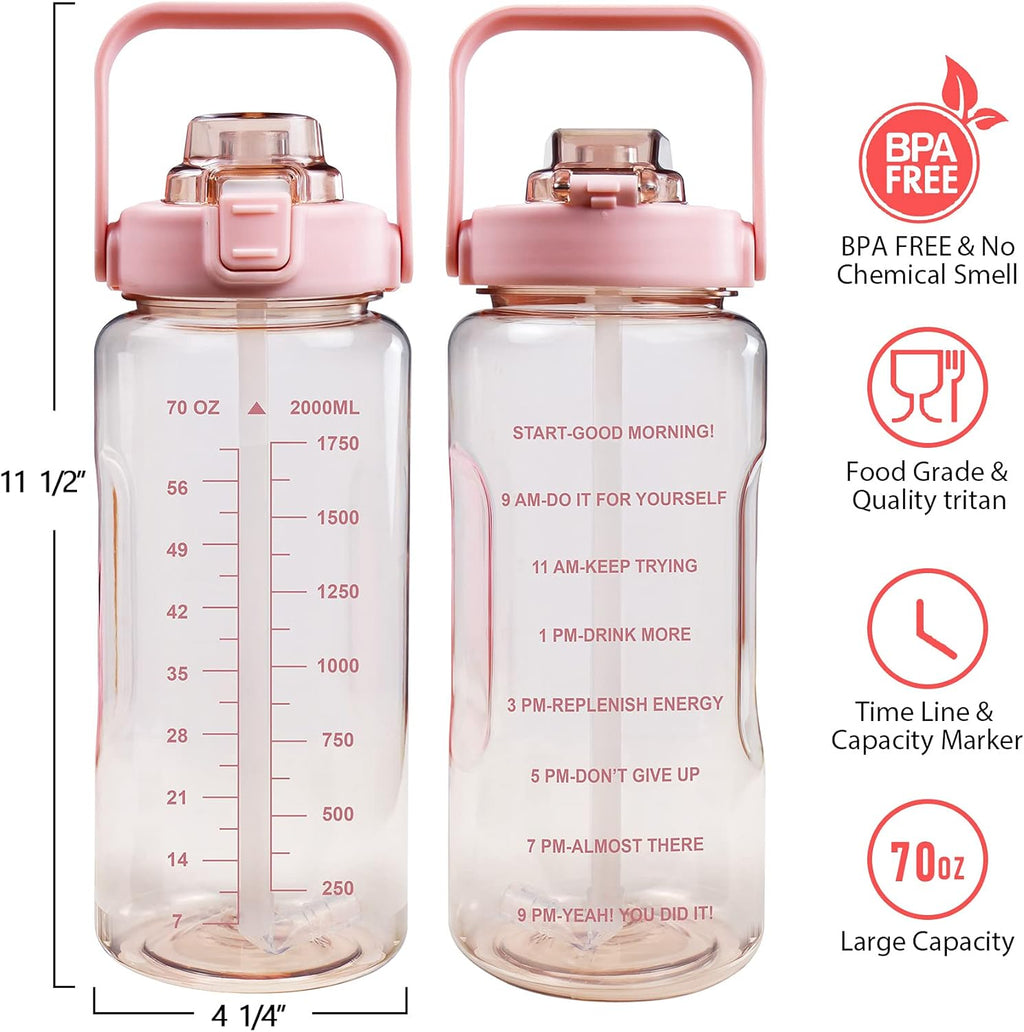 Half Gallon Water Bottle with Sleeve,